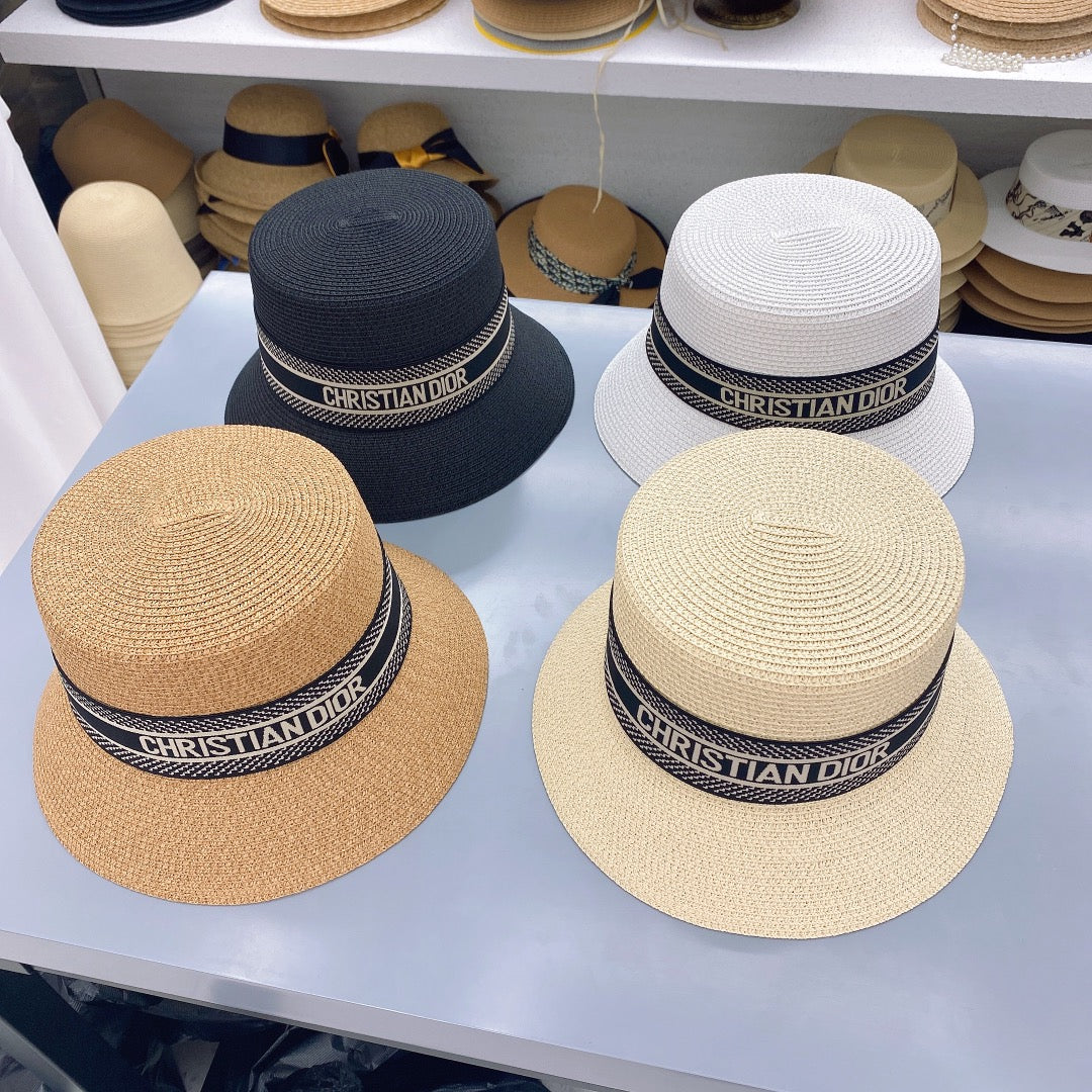 Webbing Straw Bucket Hat