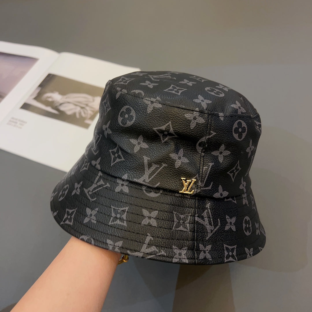 Classic Monogram Leather Bucket Hat