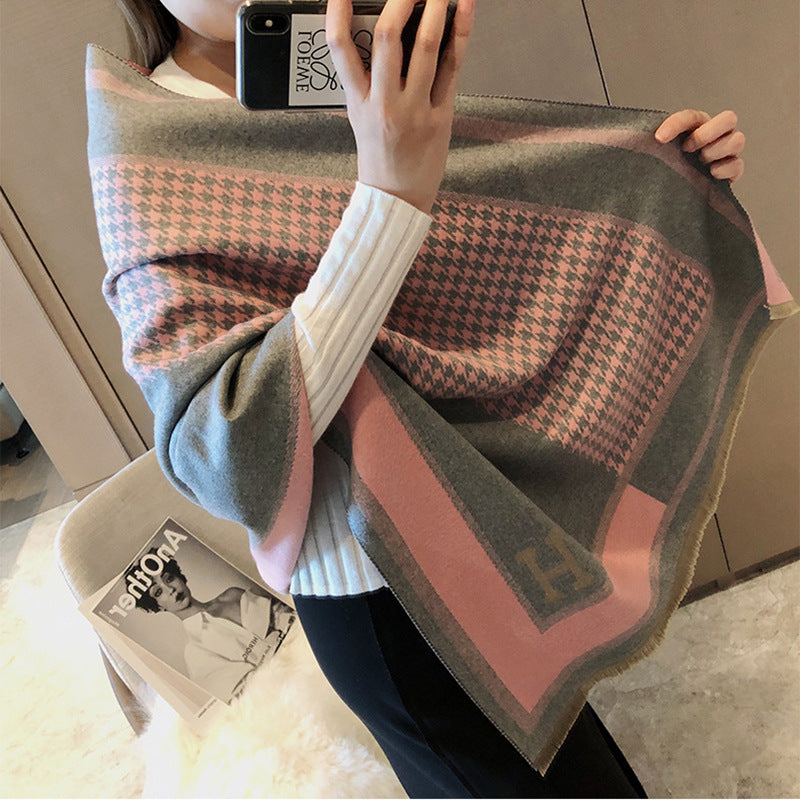 Cashmere warm thickened shawl scarf