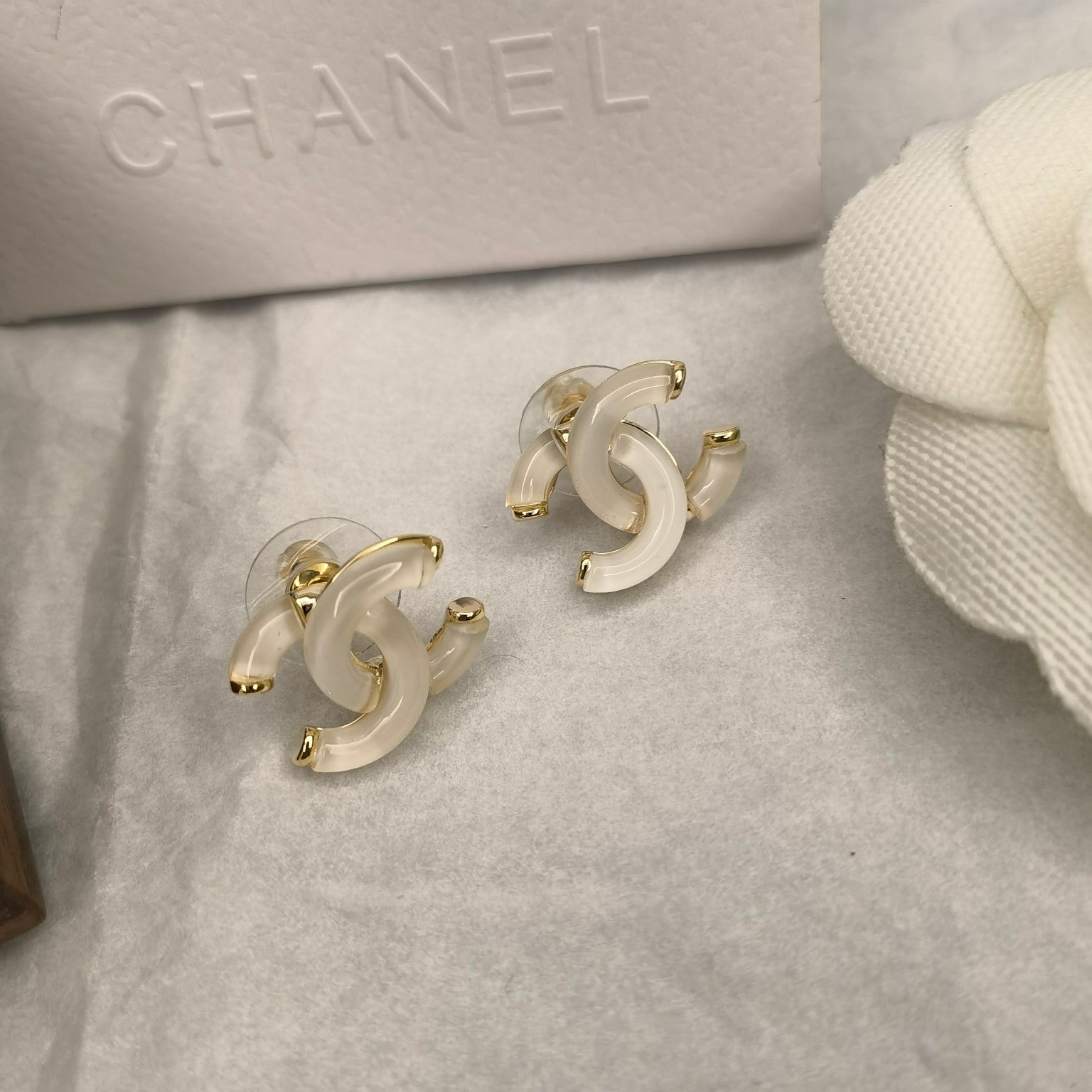 Vintage Resin Alphabet Stud Earrings