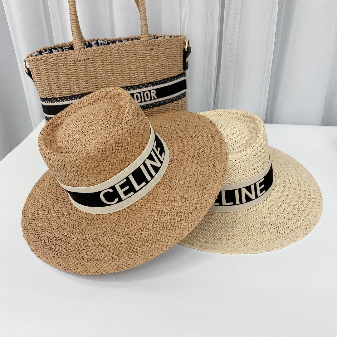 Temperament Concave Top Straw Hat