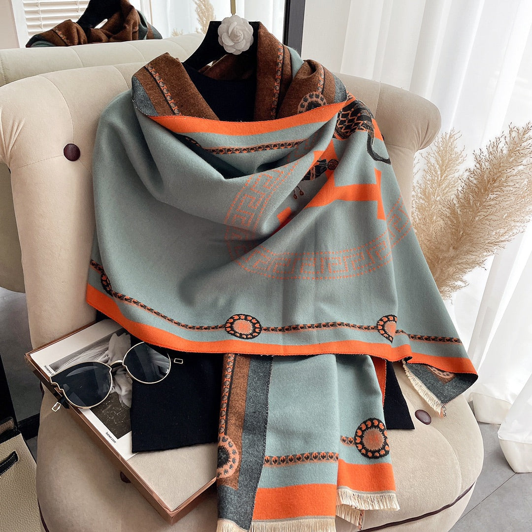 H Horse Element Jacquard Scarf