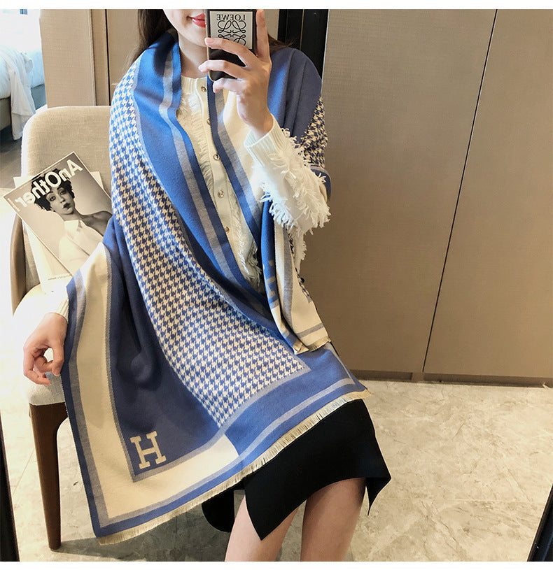 Cashmere warm thickened shawl scarf