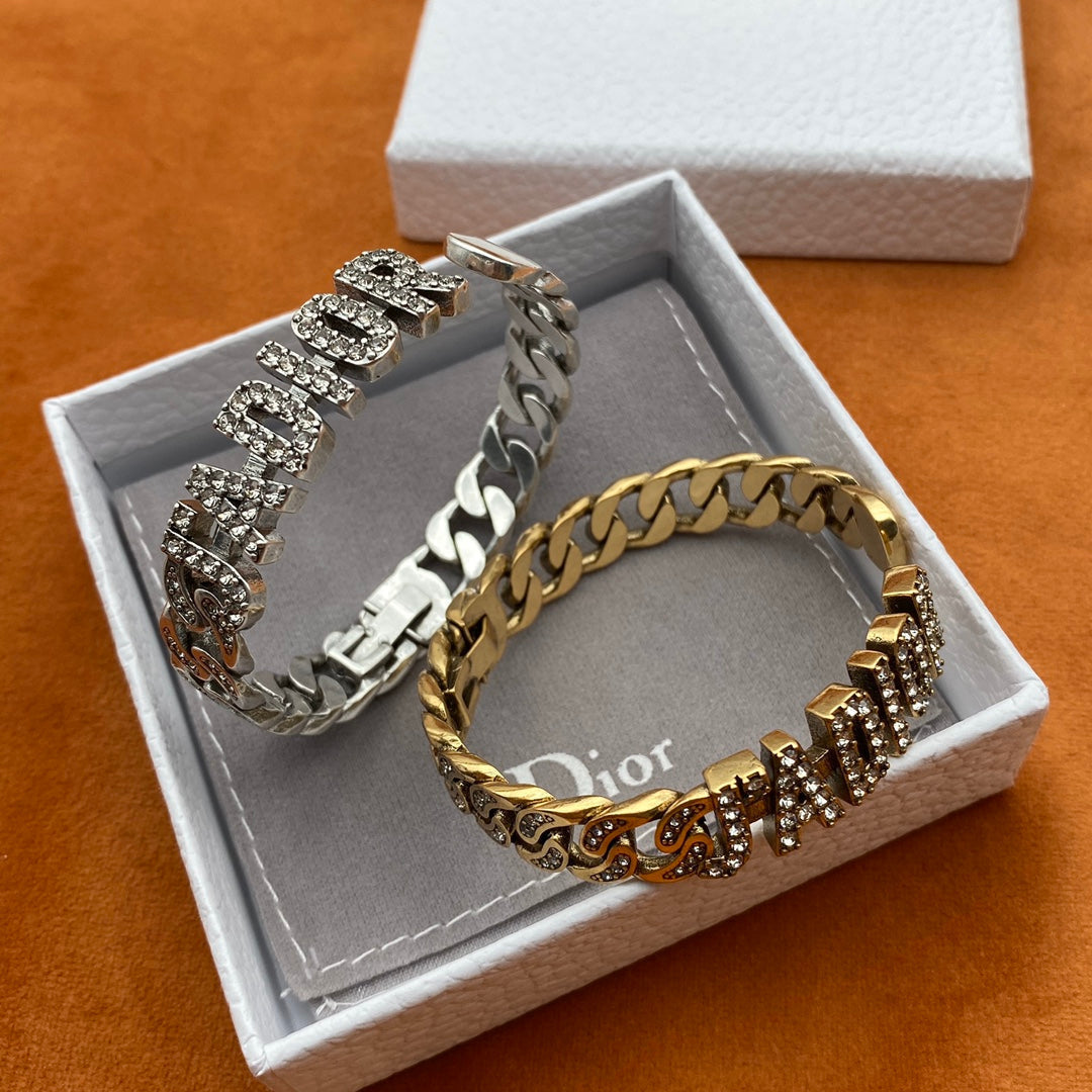 Classic CD2 Color Letter Hollow Bracelet