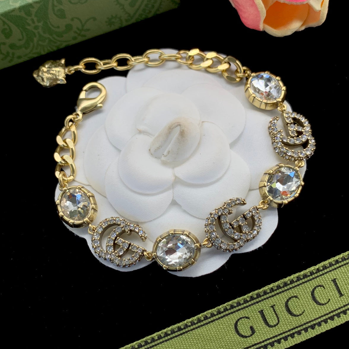 Luxury GG rhinestone bracelet