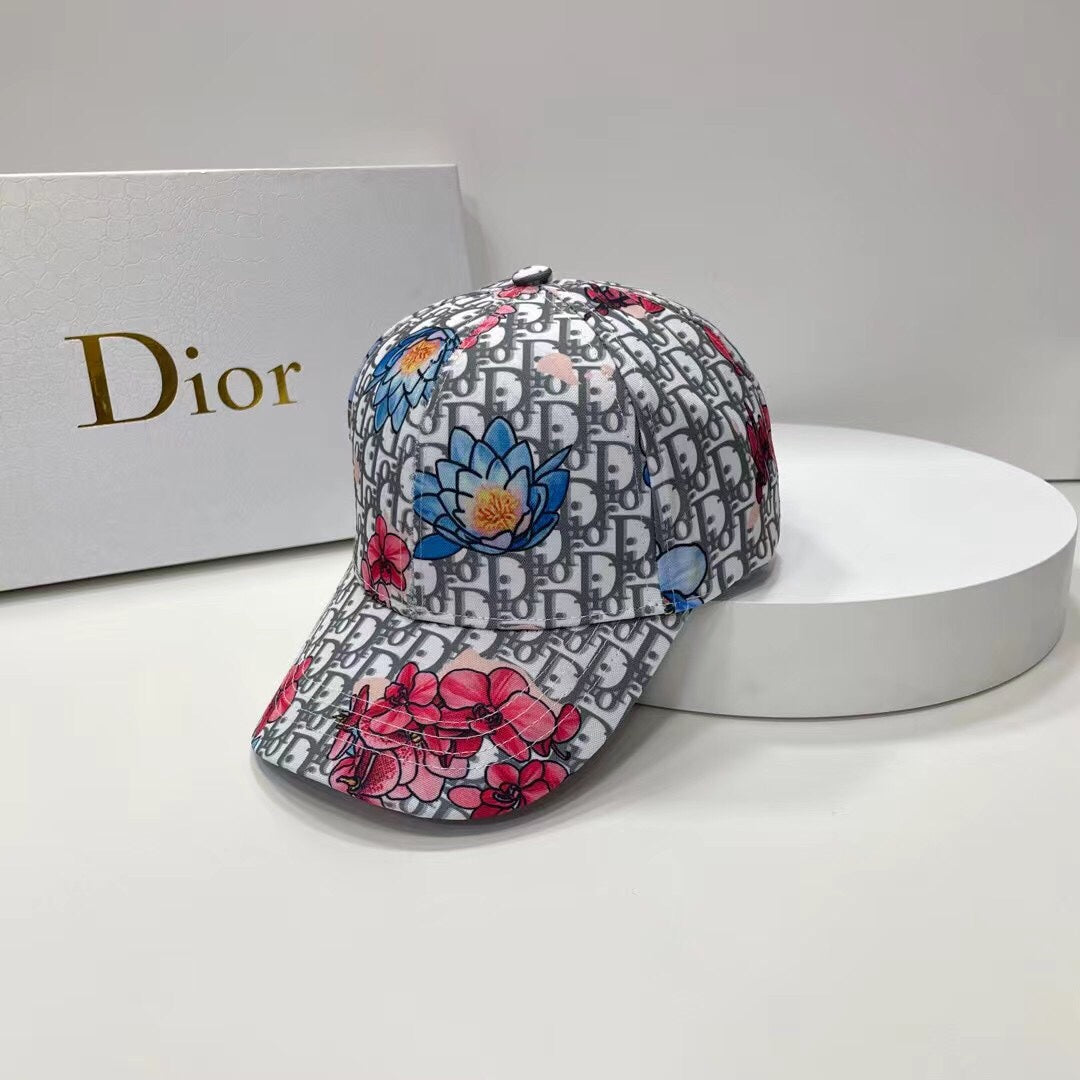 Colorful Floral Letter Print Baseball Cap