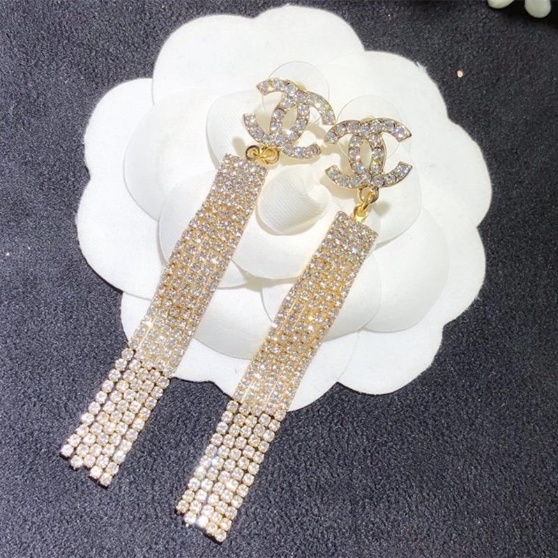 Fashion Crystal Willow Comb Earrings