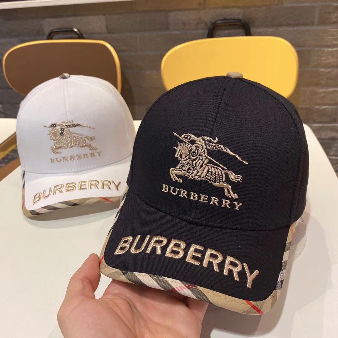 solid color letter border stripe pattern baseball cap