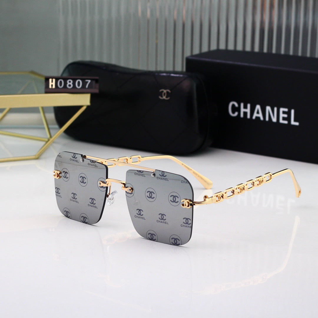 Fashionable watermark metal frame sunglasses H0807