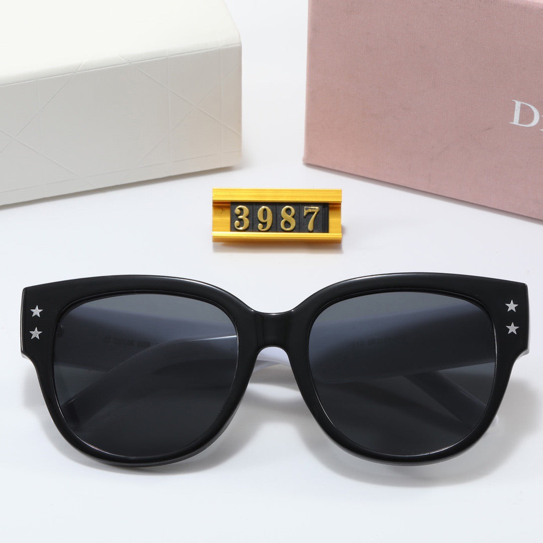 Fashionable Semi-circular Color Matching Sunglasses 3987