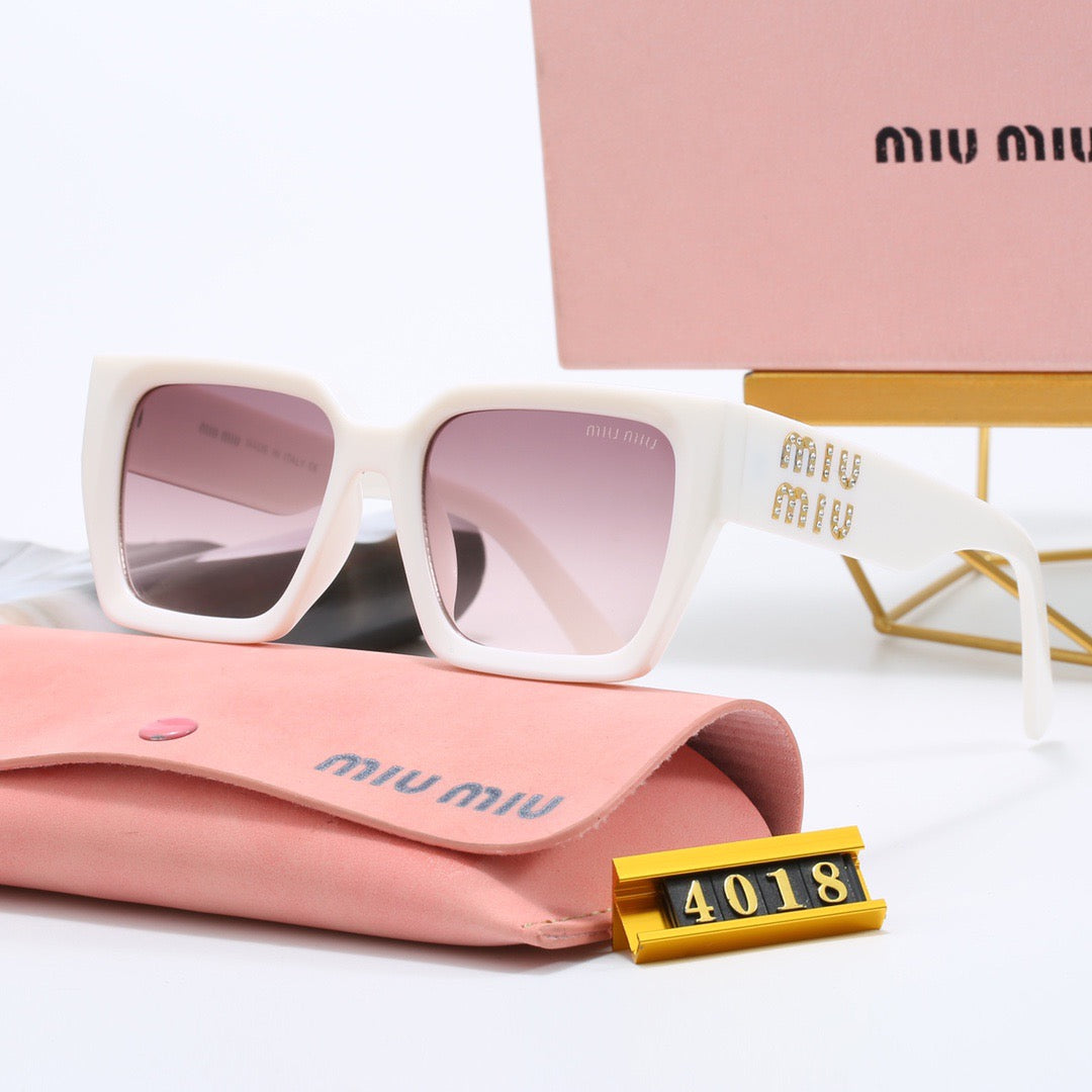 Luxury square frame universal sunglasses 4018