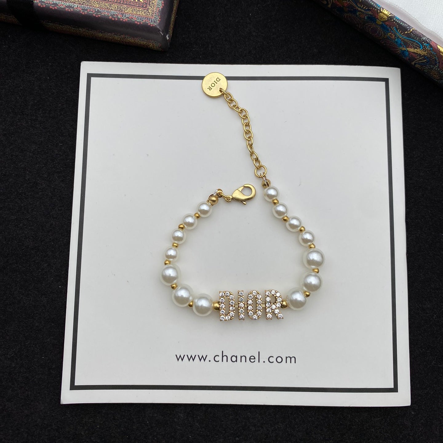 Zircon Alphabet Pearl Bracelet