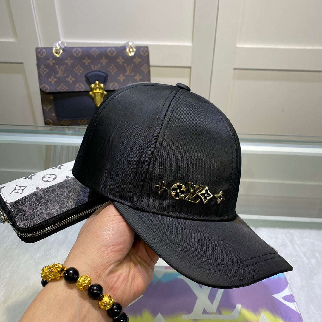 Satin Metal Monogram Baseball Cap