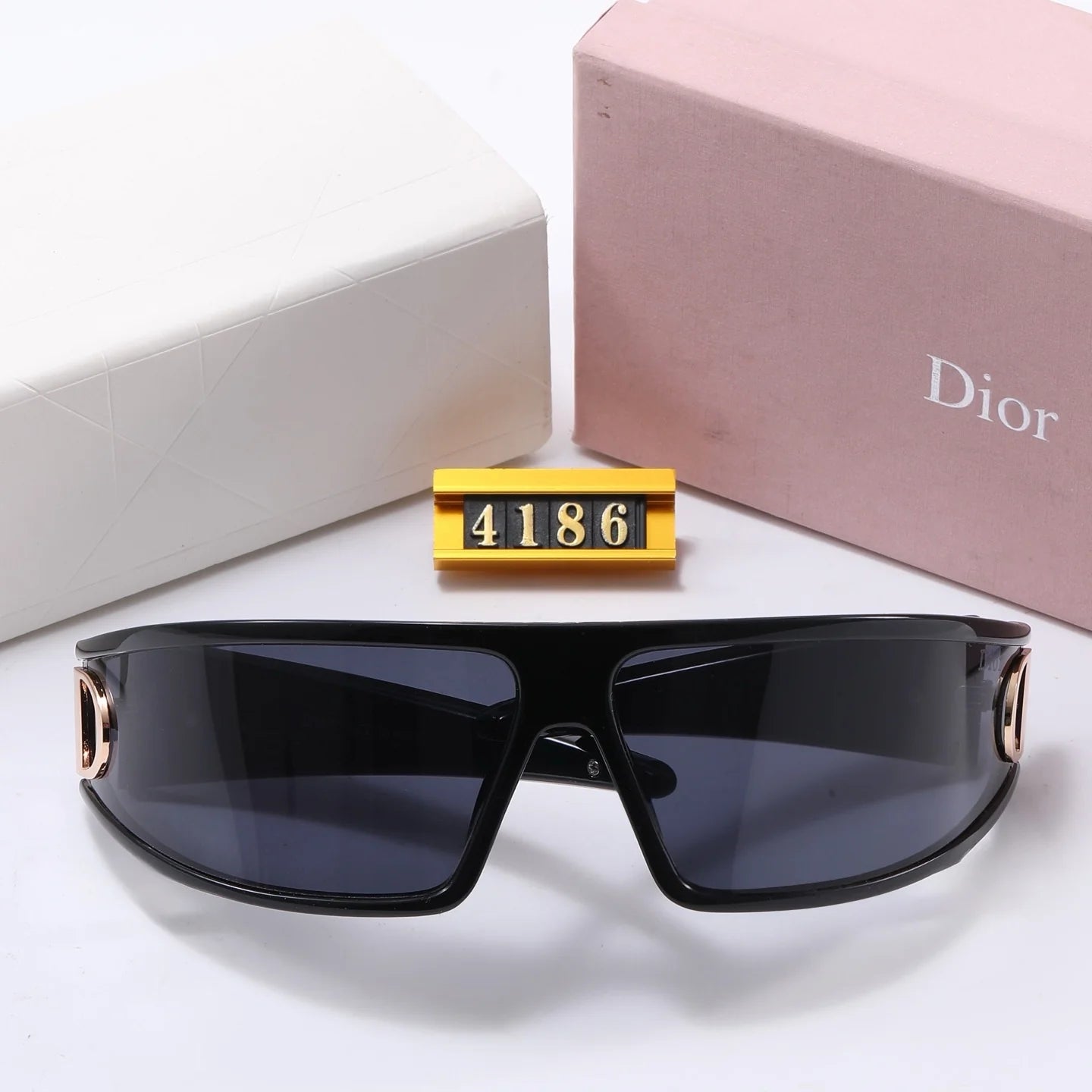 Headband integrated curved sunglasses