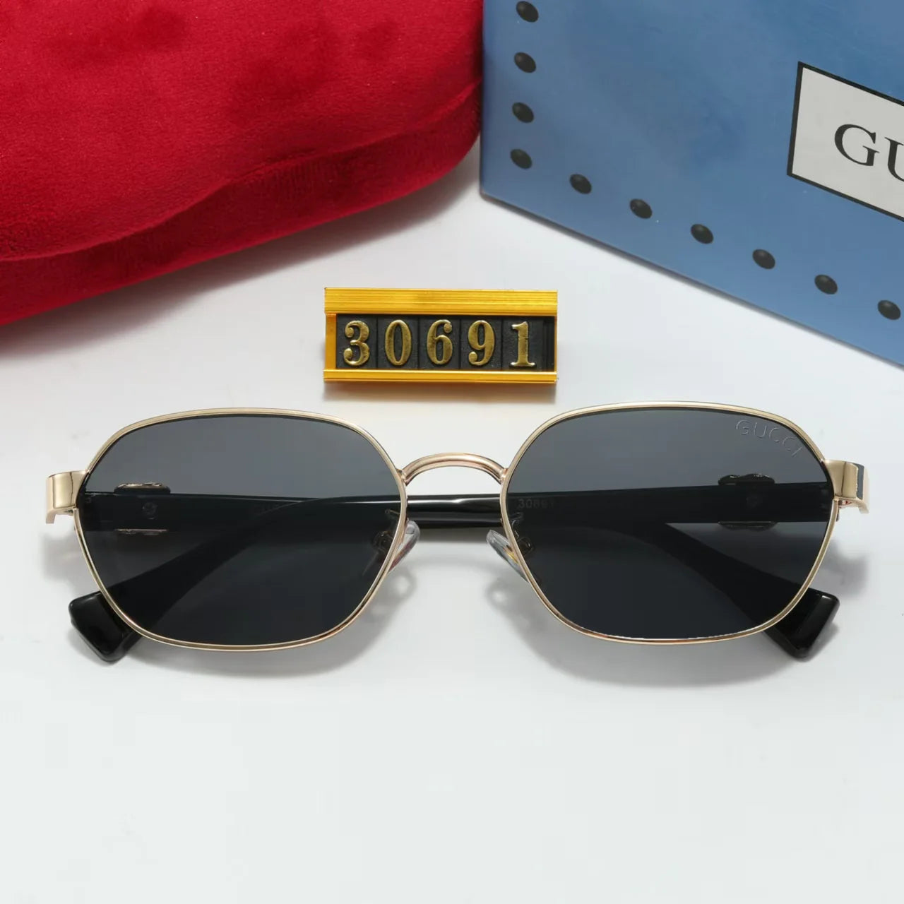 Simple oval sunglasses metal frame sunglasses