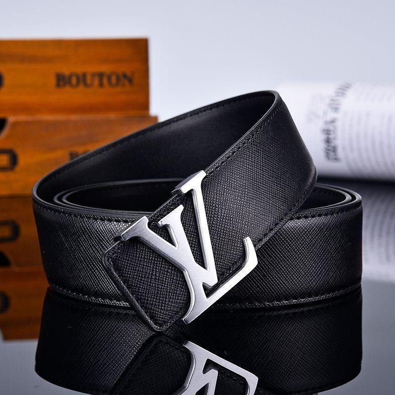 3 Colors Luxury New Letter Black Leather Belt