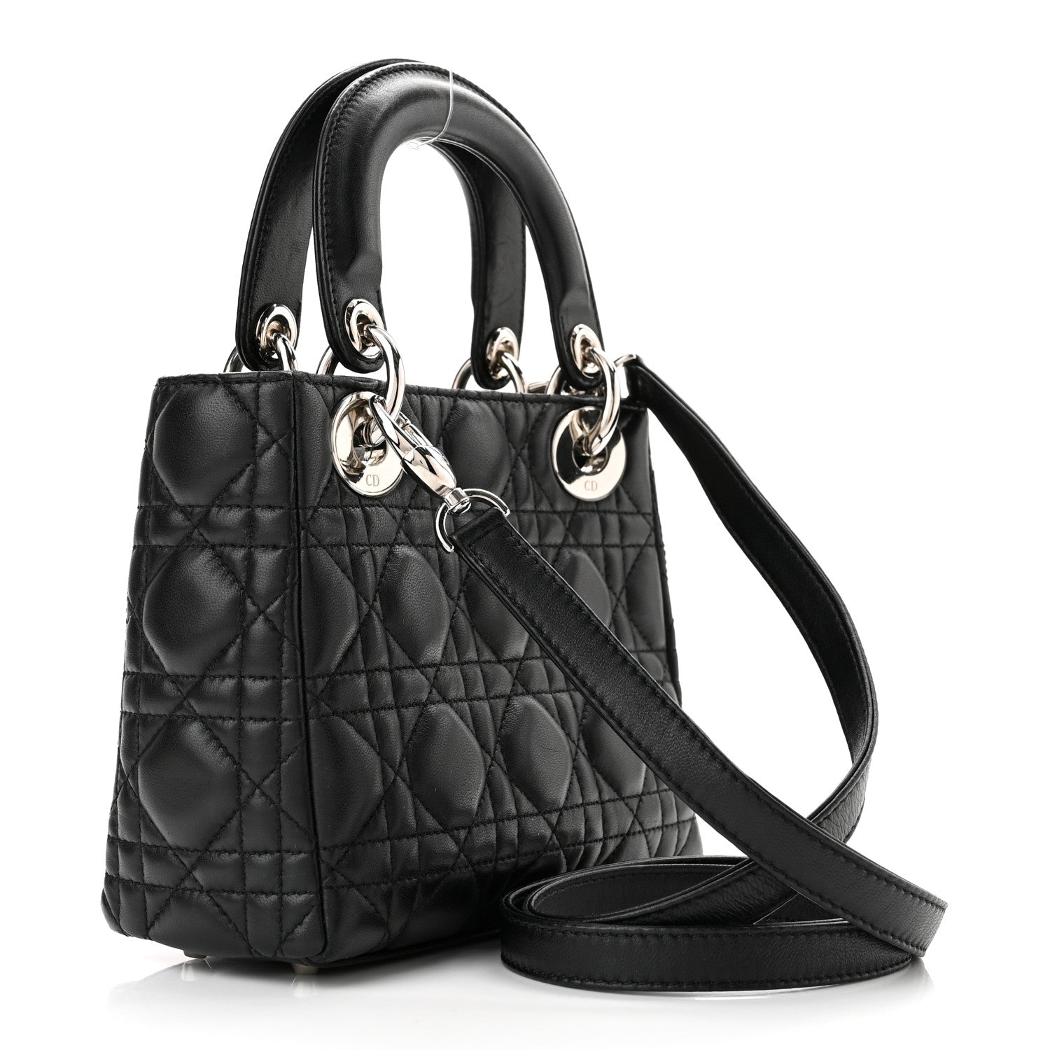 Lambskin Cannage Mini Lady D Black£¨6.5 x 6 x 3 in£©