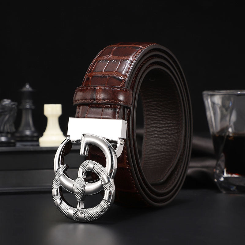 3 Colors luxury printed letter leather belt