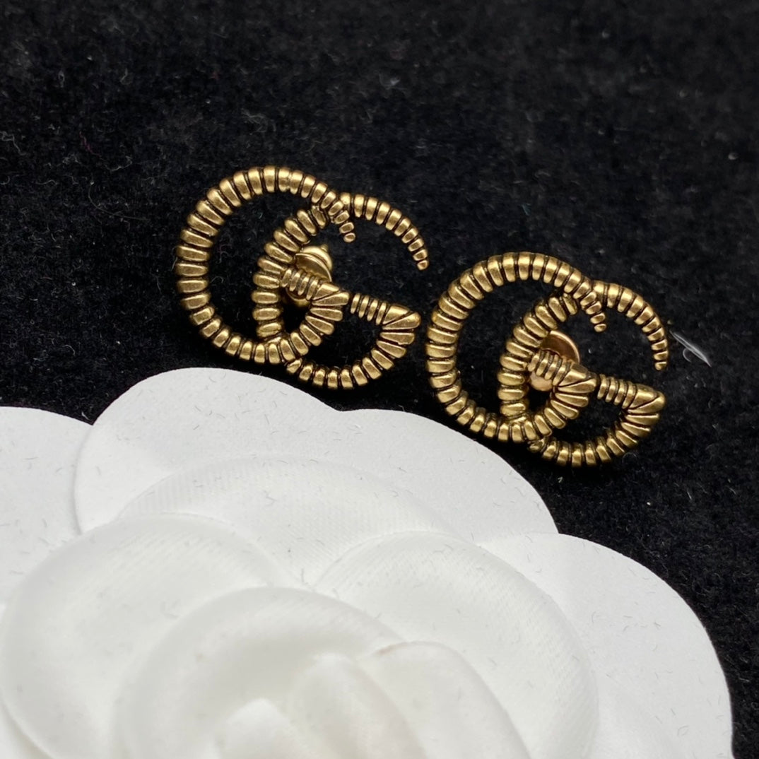 Vintage Double G Stud Earrings