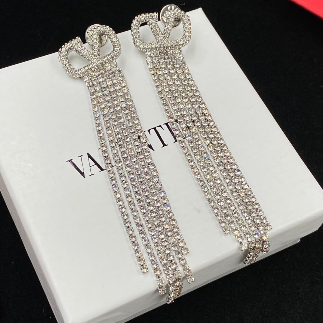 Sparkling Crystal Diamond Earrings