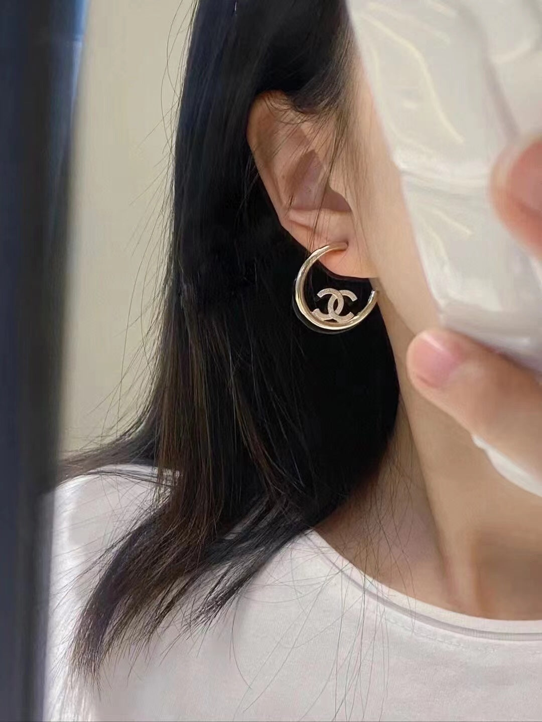 Half Circle Letter Earrings