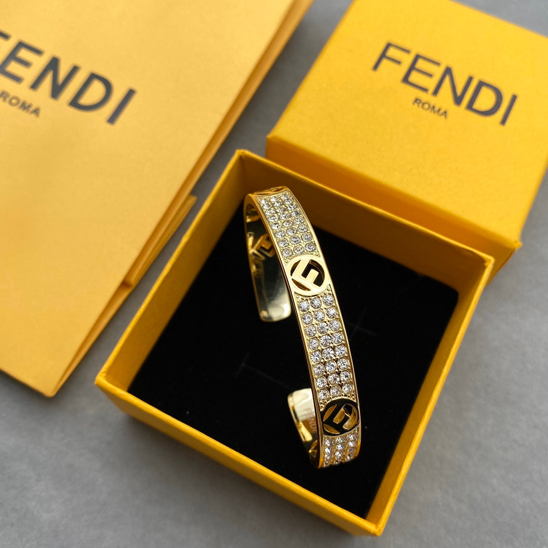 Gold-color F Bracelet