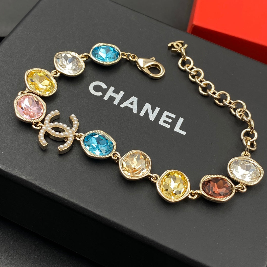 Colored Crystal Diamond Adjustable Bracelet