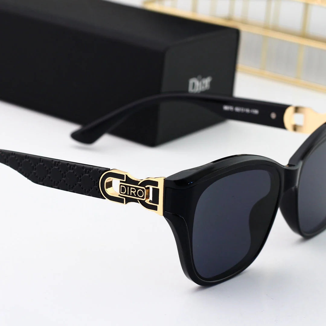 Curved personalized square frame sunglasses