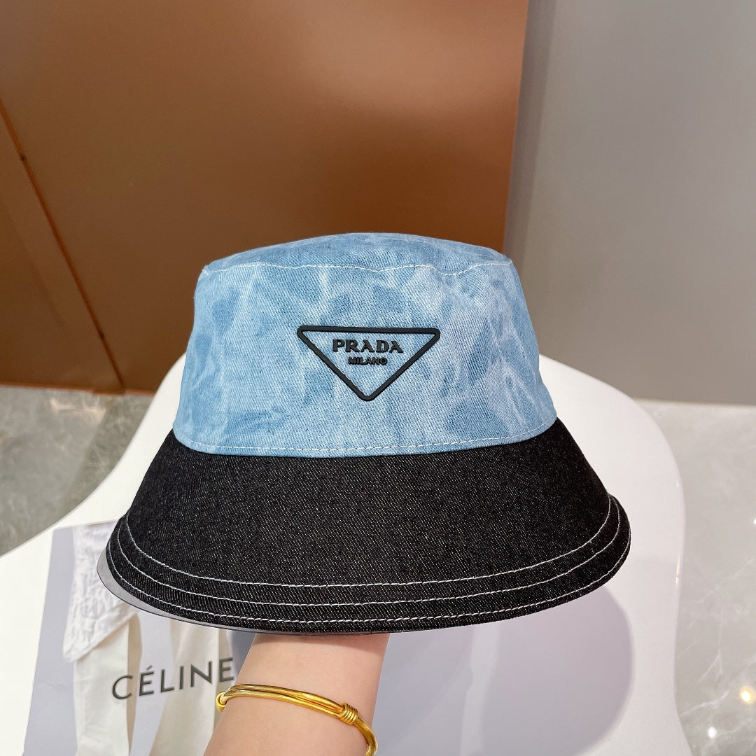 Tie Dye Denim Patchwork Bucket Hat