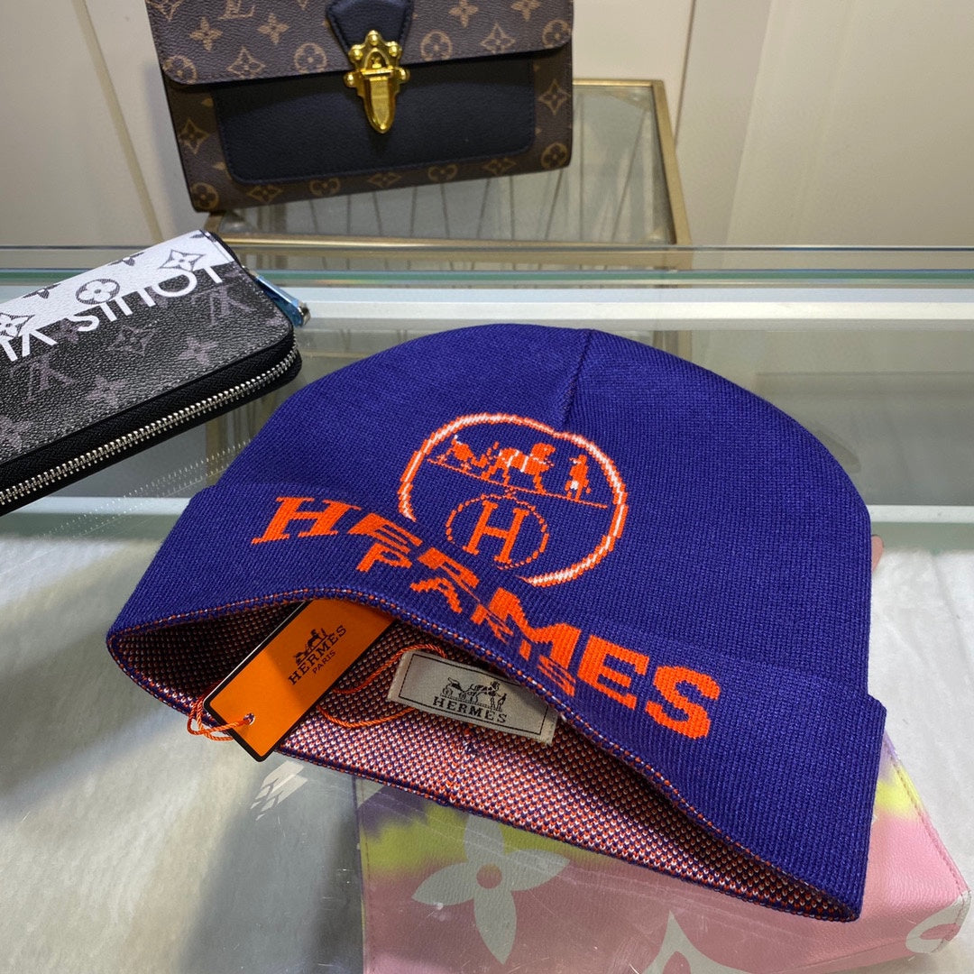 4-Color Logo Jacquard Knit Hat