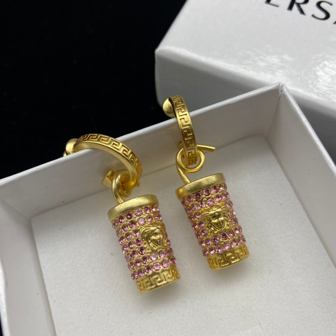 Medusa Cylinder Drop Earrings