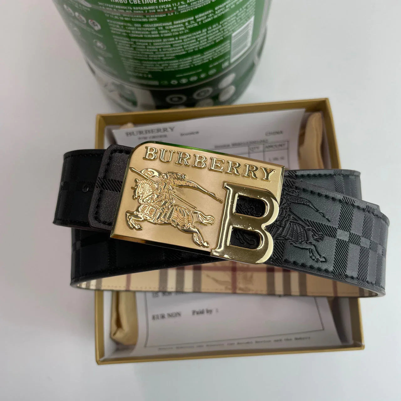 4 Colors Luxury printed letter buckle leather belt