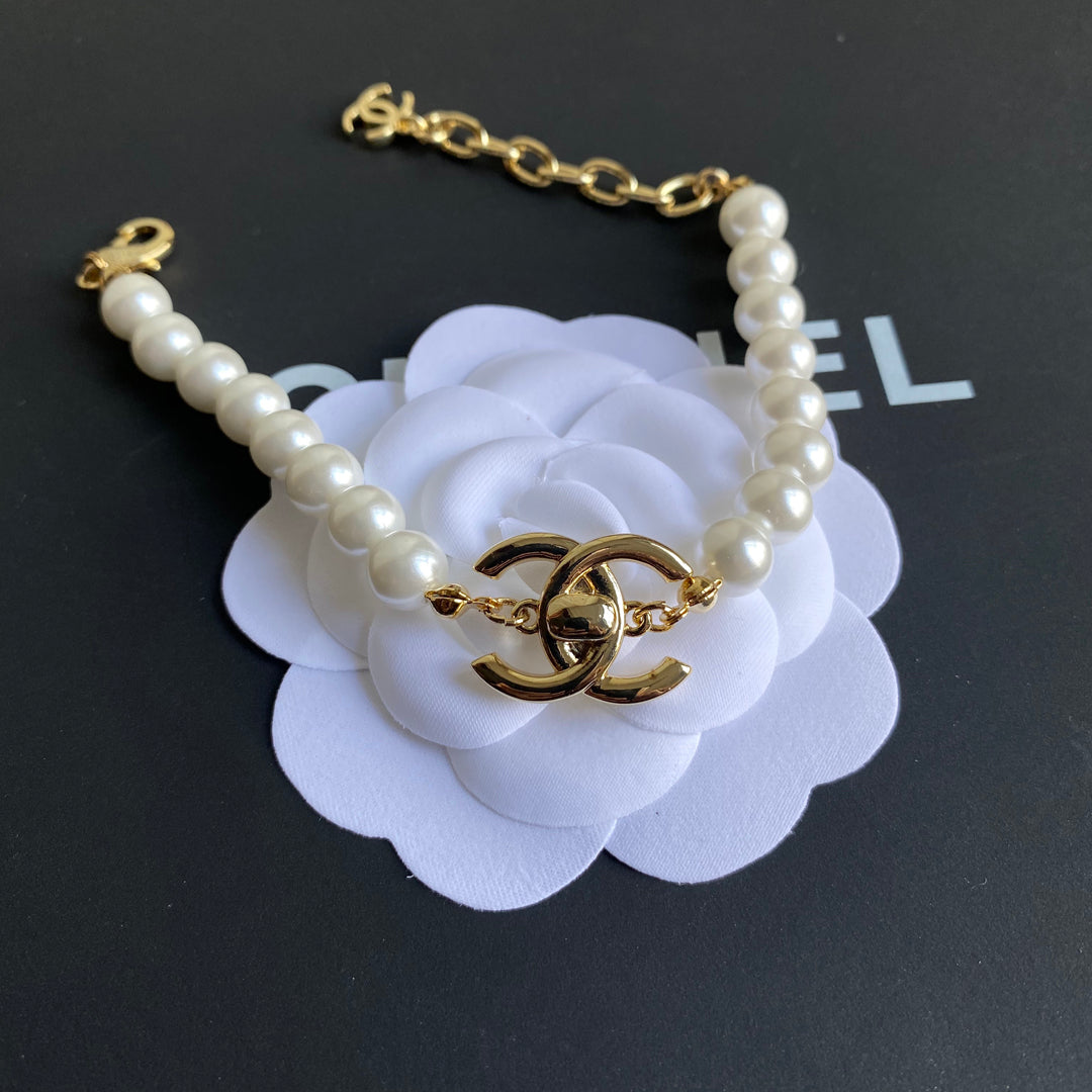 Double C Pearl Bracelet