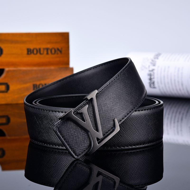 3 Colors Luxury New Letter Black Leather Belt