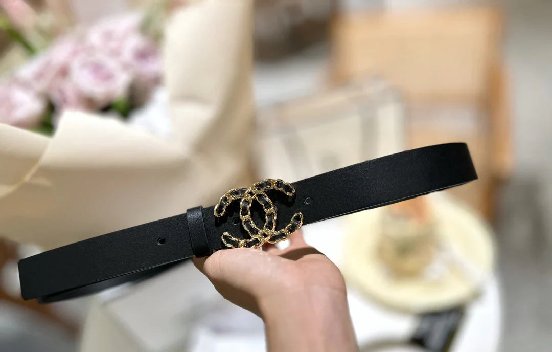 Fashion Double C Letter Ladies Leather Belt