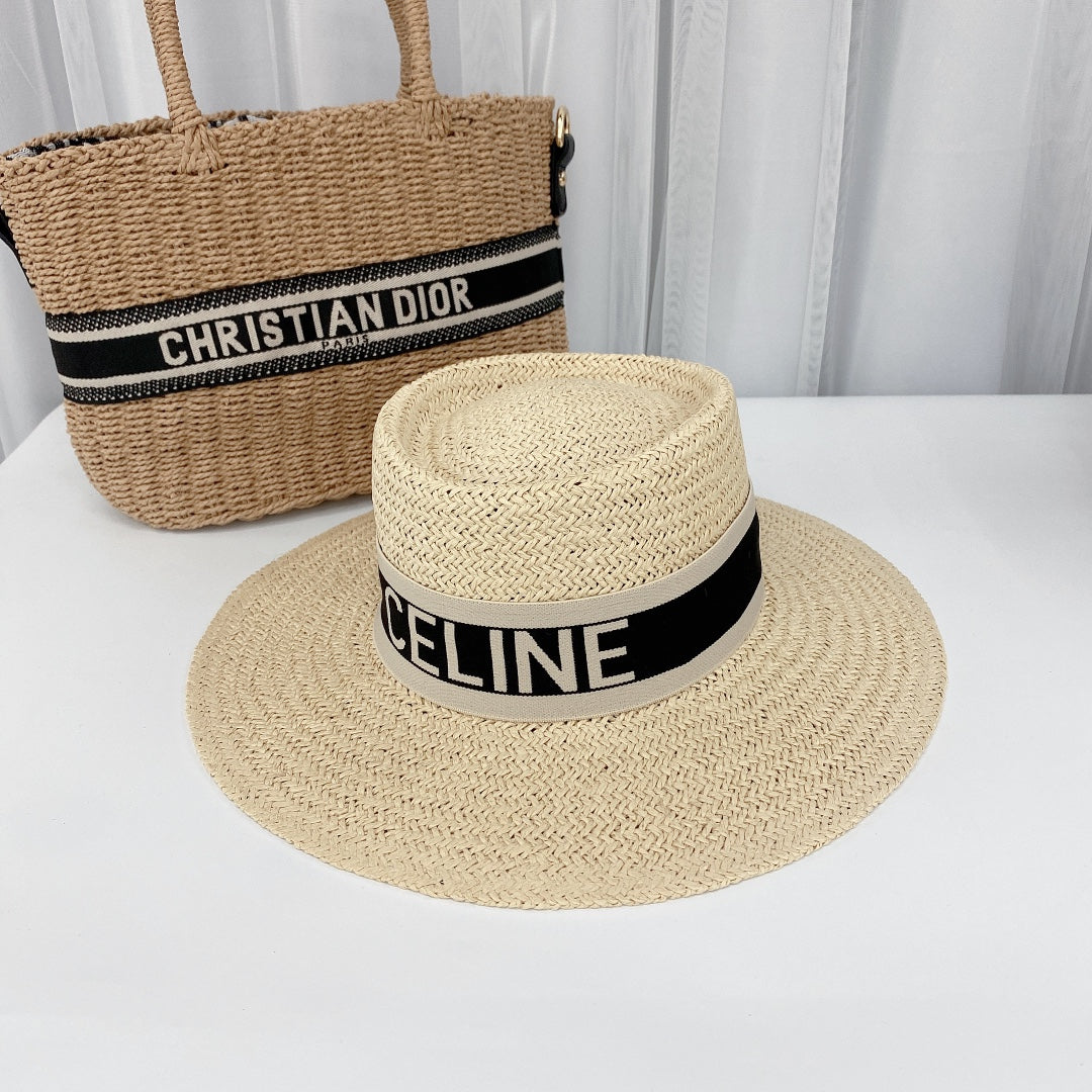 Temperament Concave Top Straw Hat