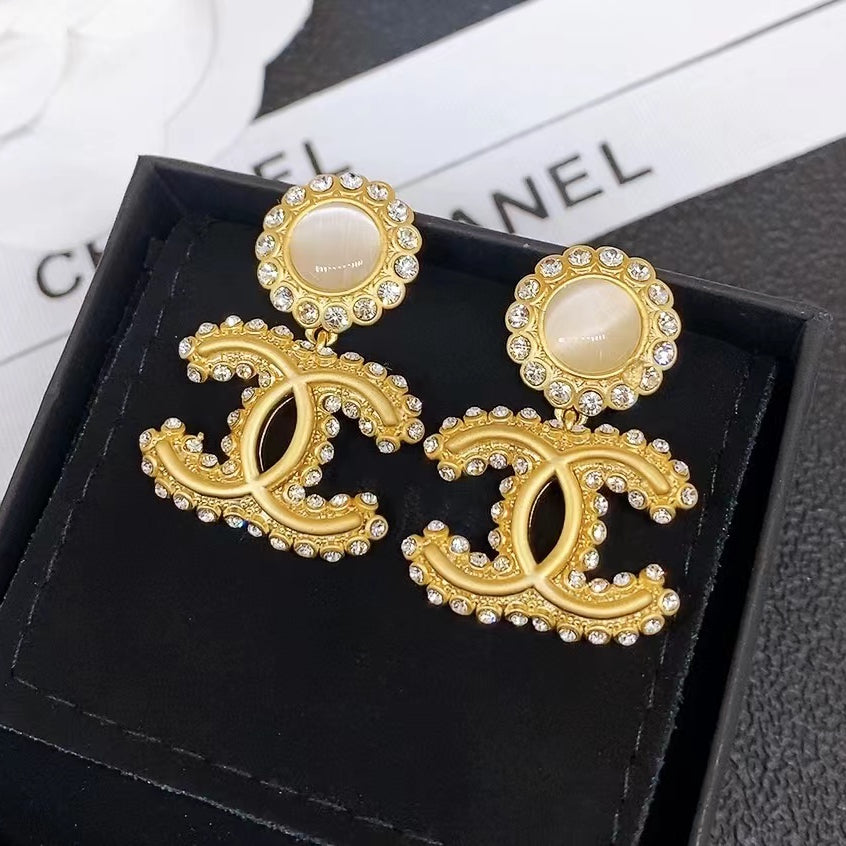 New Luxury Crystal Gold Earrings