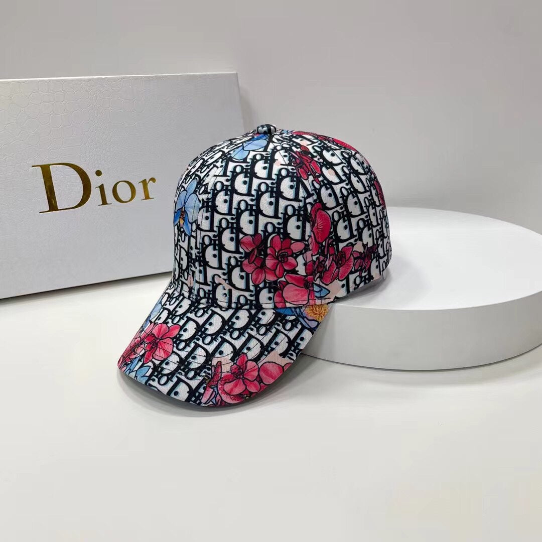 Colorful Floral Letter Print Baseball Cap