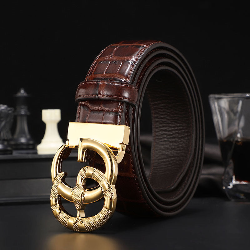 3 Colors luxury printed letter leather belt