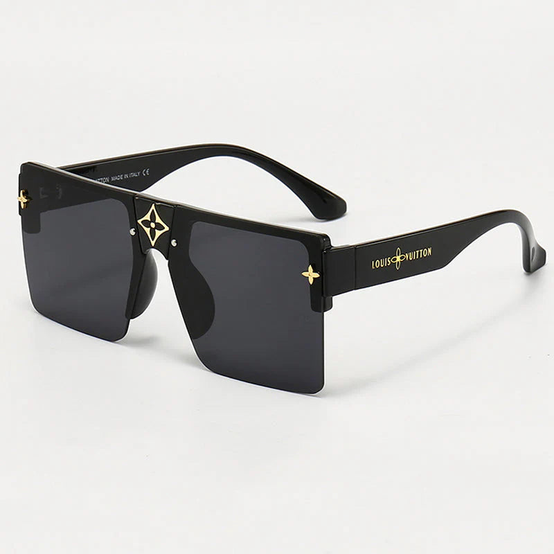 Trendy half-frame sun protection sunglasses