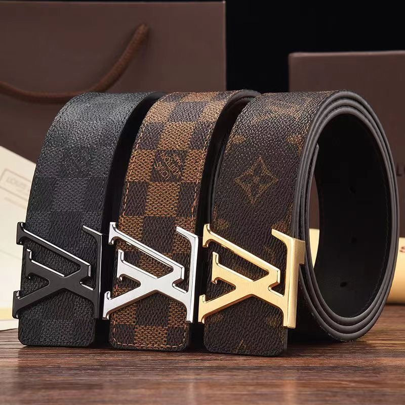 3 Colors luxury printed letter leather belt