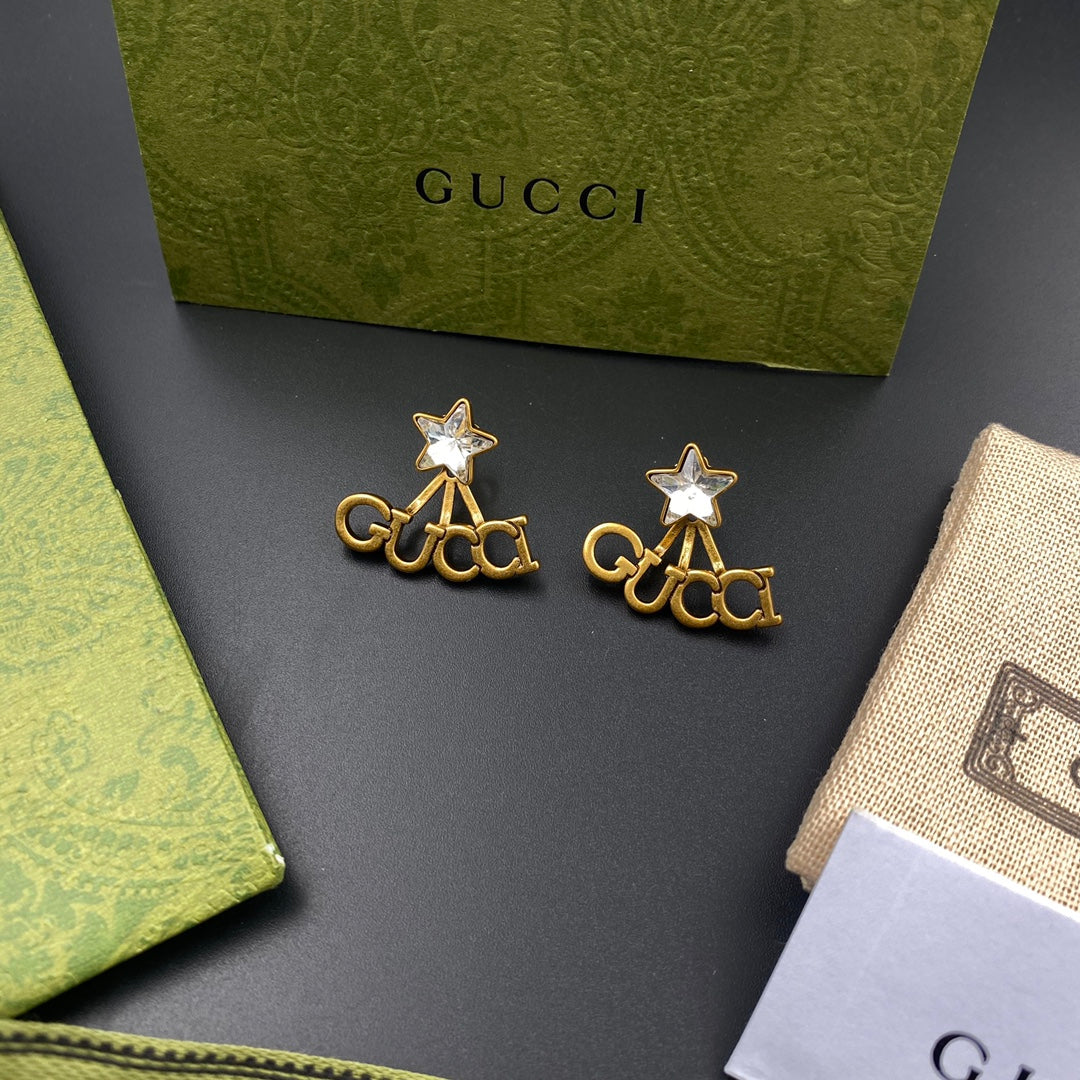 Lucky Stars Letters Earrings