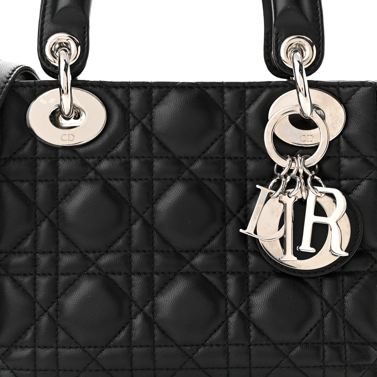 Lambskin Cannage Mini Lady D Black£¨6.5 x 6 x 3 in£©