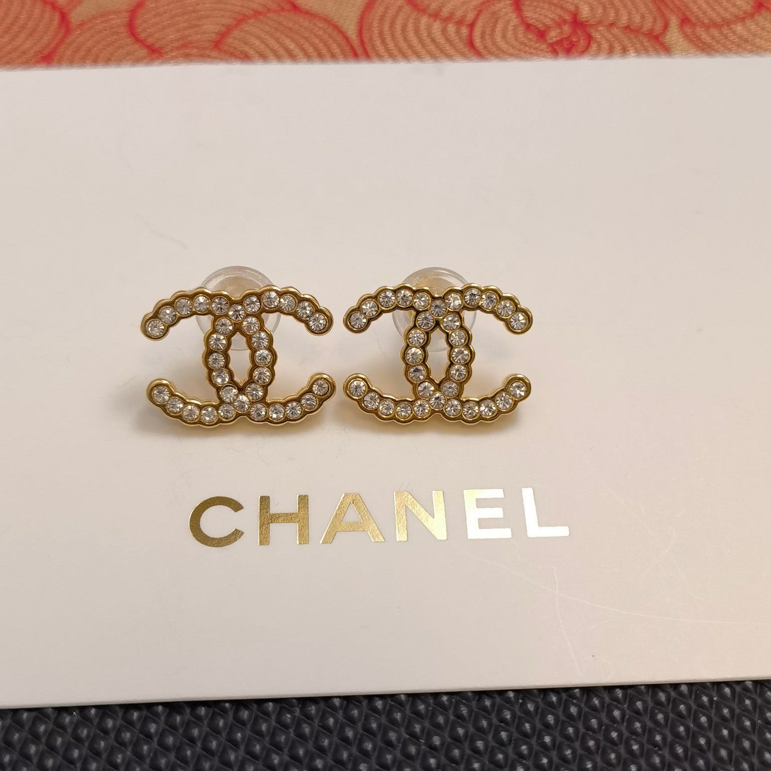 2-Color Diamond Logo Earrings