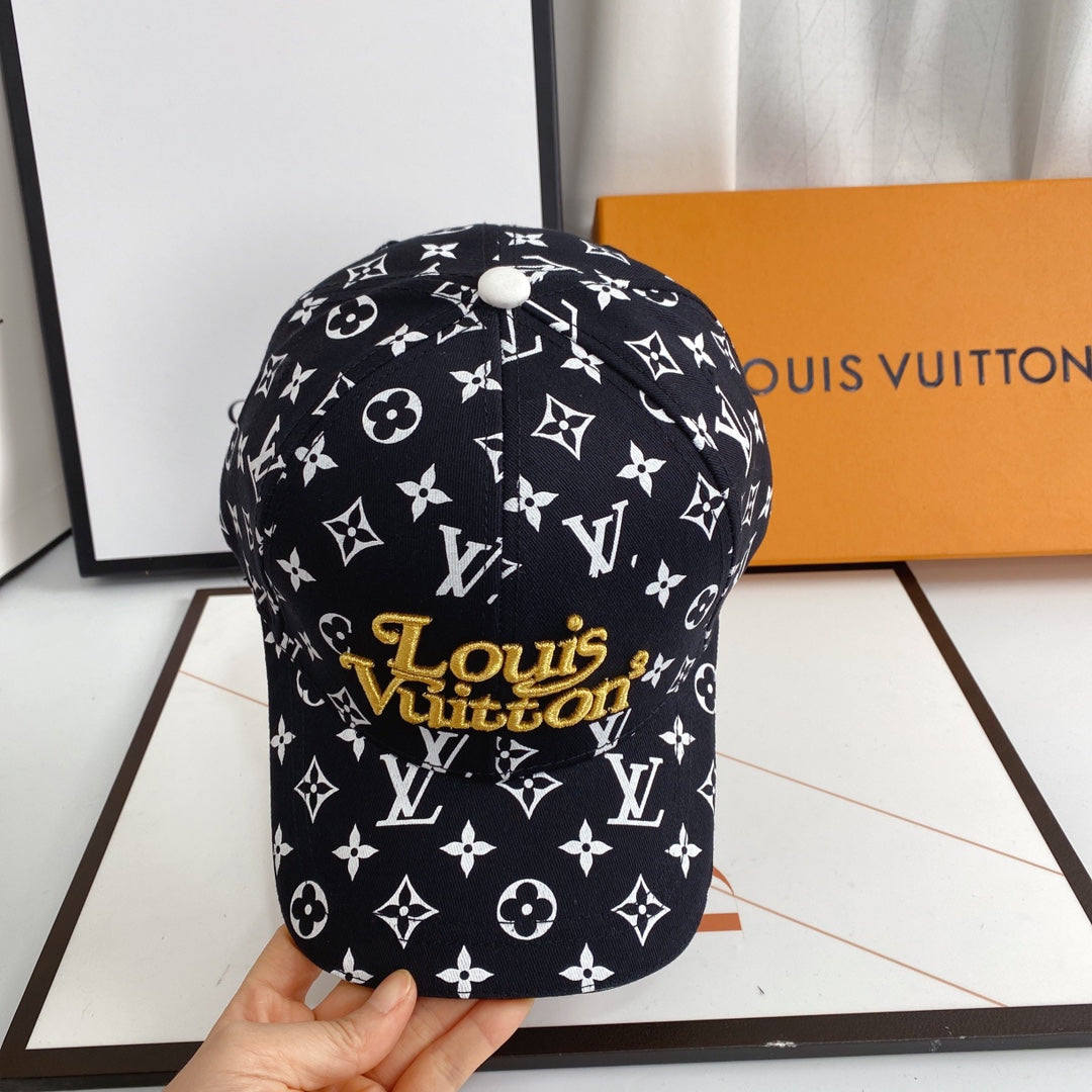 Print Embroidered letter baseball cap