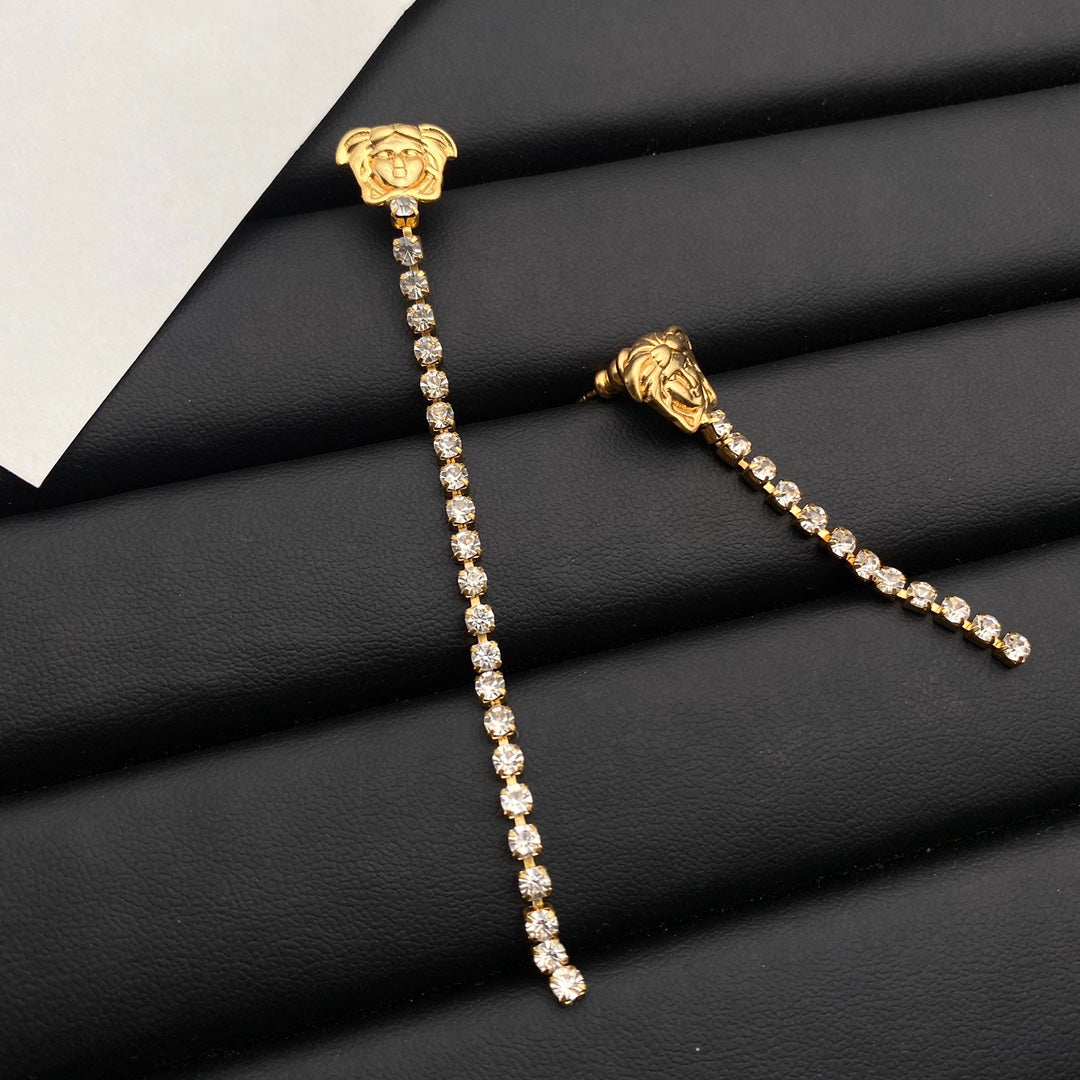 Fashion Crystal Chain Earrings