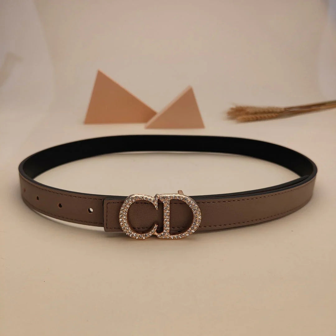 7 Colors Fashion Pearl Alphabet Ladies Leather Belt