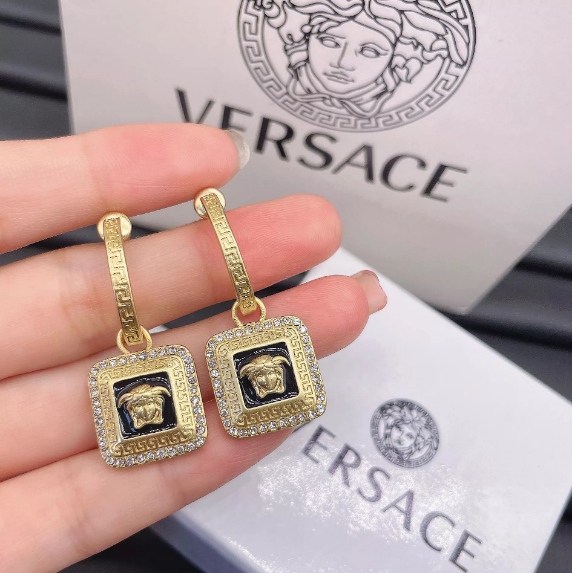 Vintage Maze Square Drop Earrings