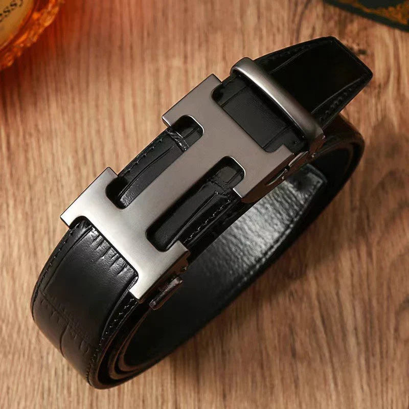 3 Colors Classic Alphabet Buckle Leather Belt