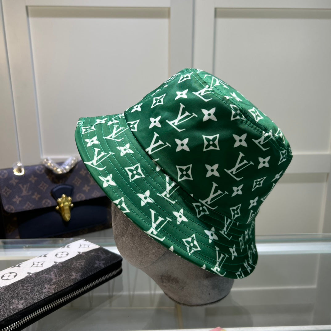 Vintage Monogram Print Bucket Hat